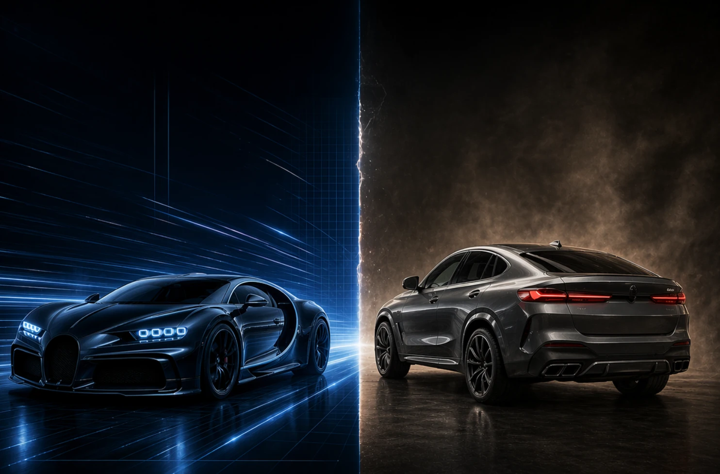 Bugatti Chiron vs BMW X6 — hard-coded websites versus WordPress and platform builders