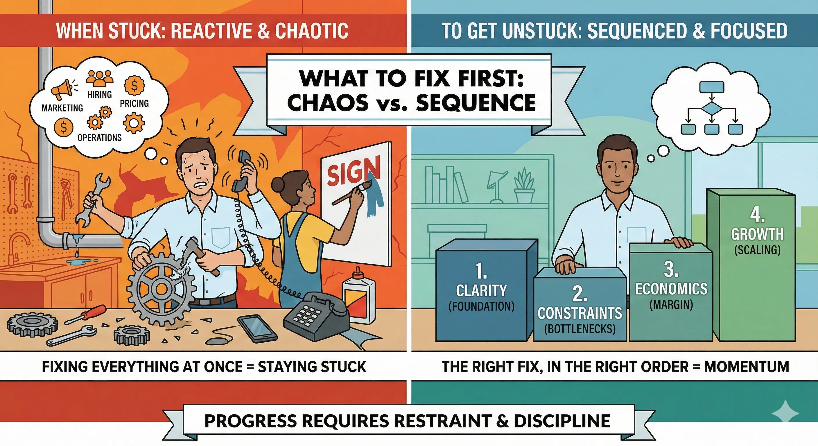 What to Fix First When a Business Feels Stuck