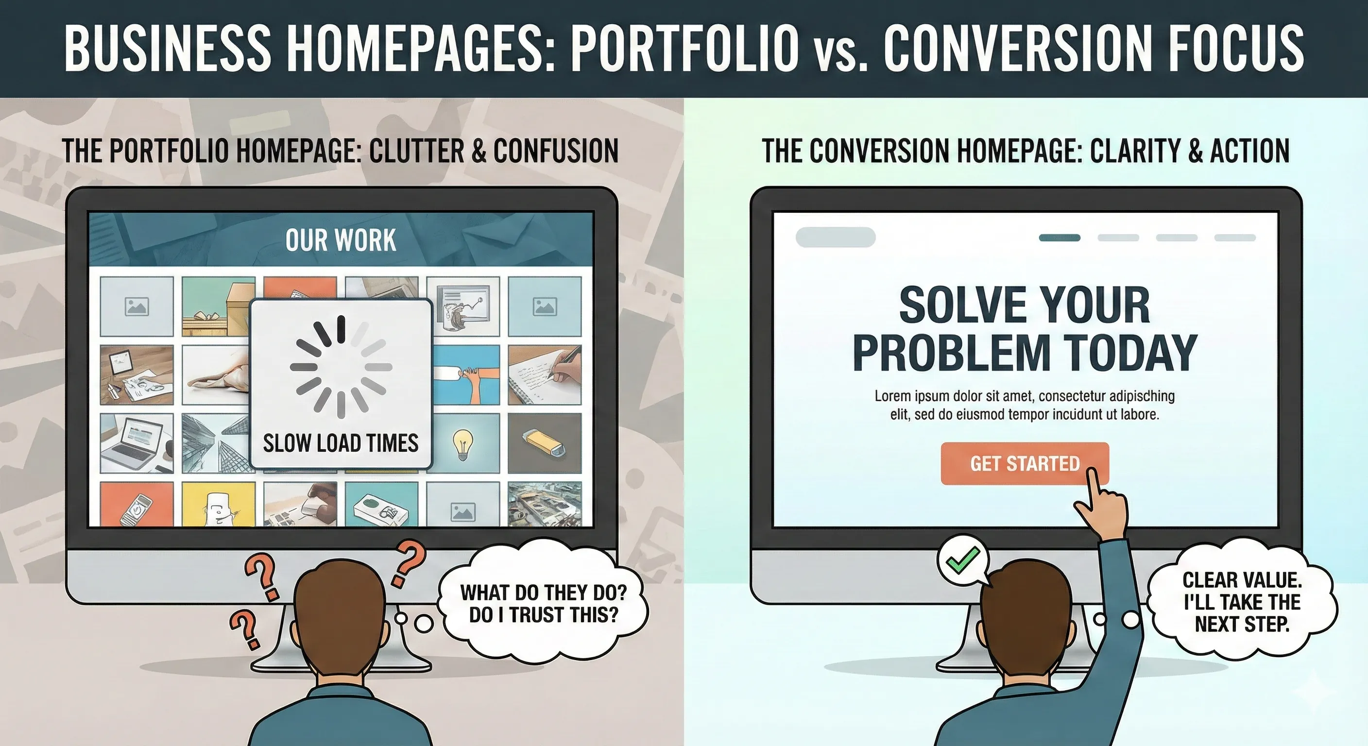 Why Portfolios Don't Belong on Most Business Homepages