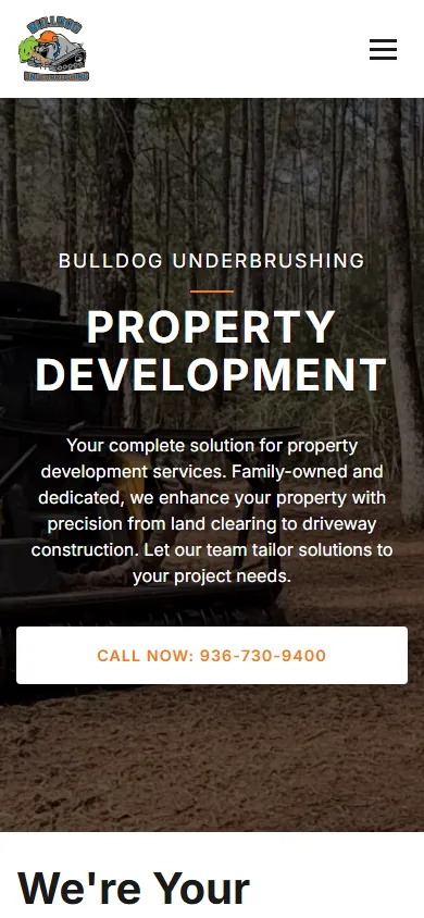 Bulldog Underbrushing mobile view