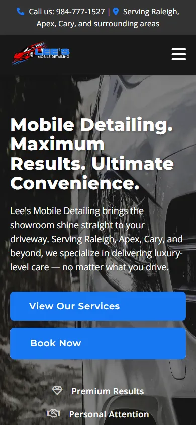 Lee&rsquo;s Mobile Detailing mobile view