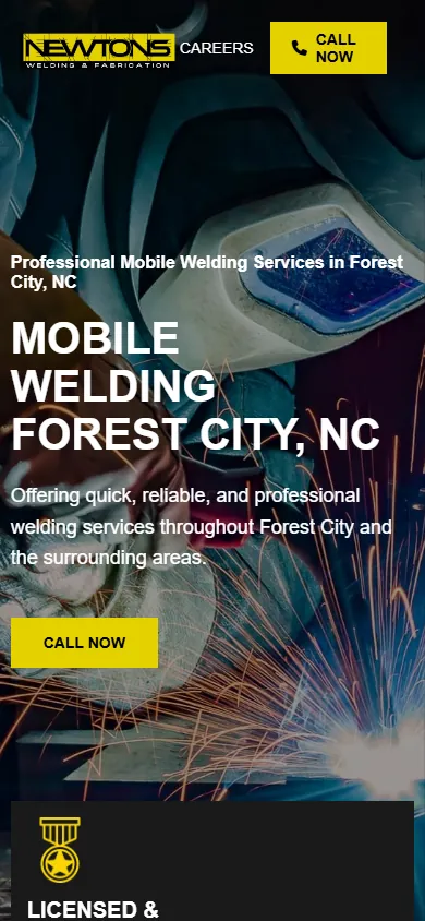 Newton&rsquo;s Welding mobile view