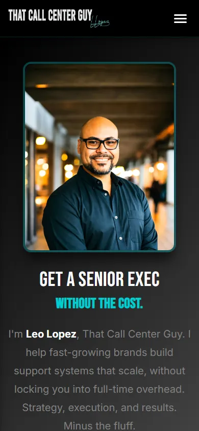 That Call Center Guy mobile view