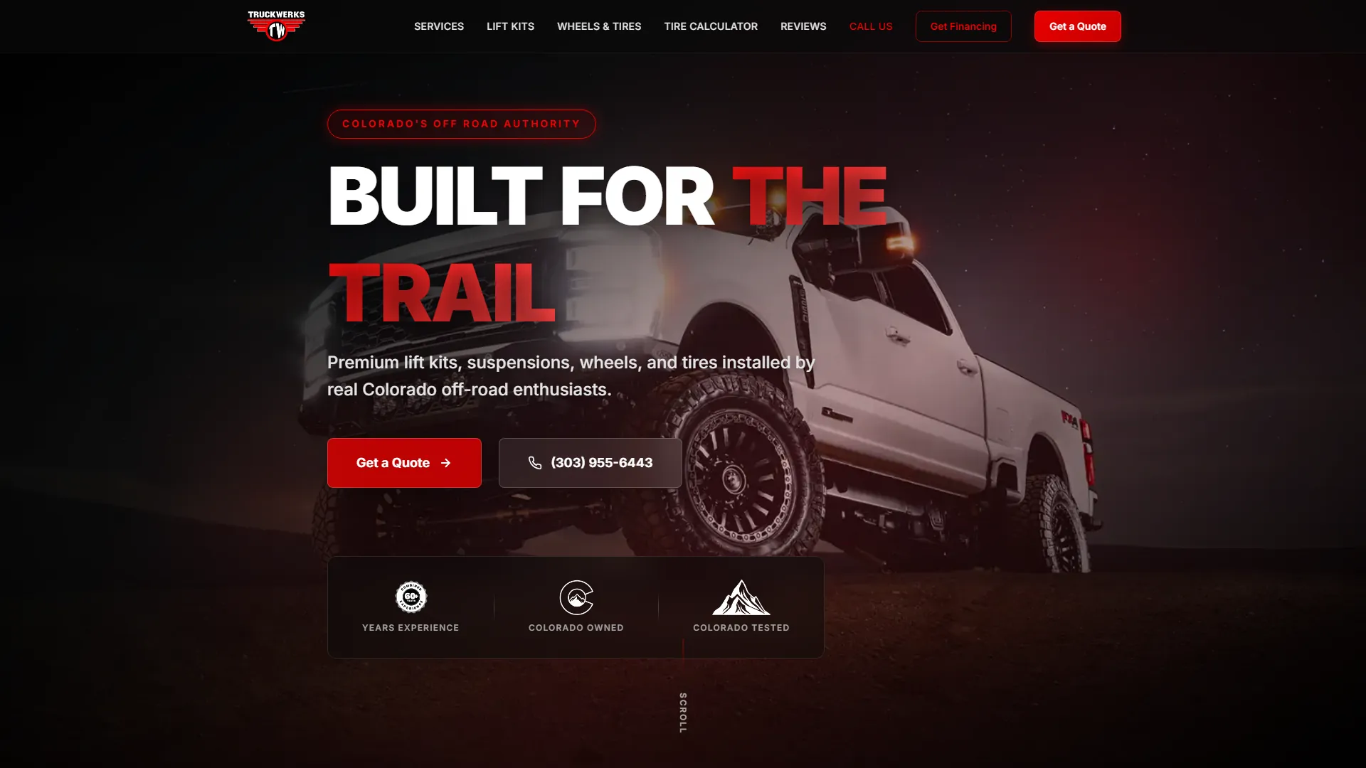 TruckWerks desktop view