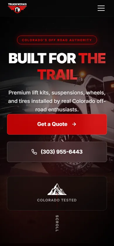 TruckWerks mobile view