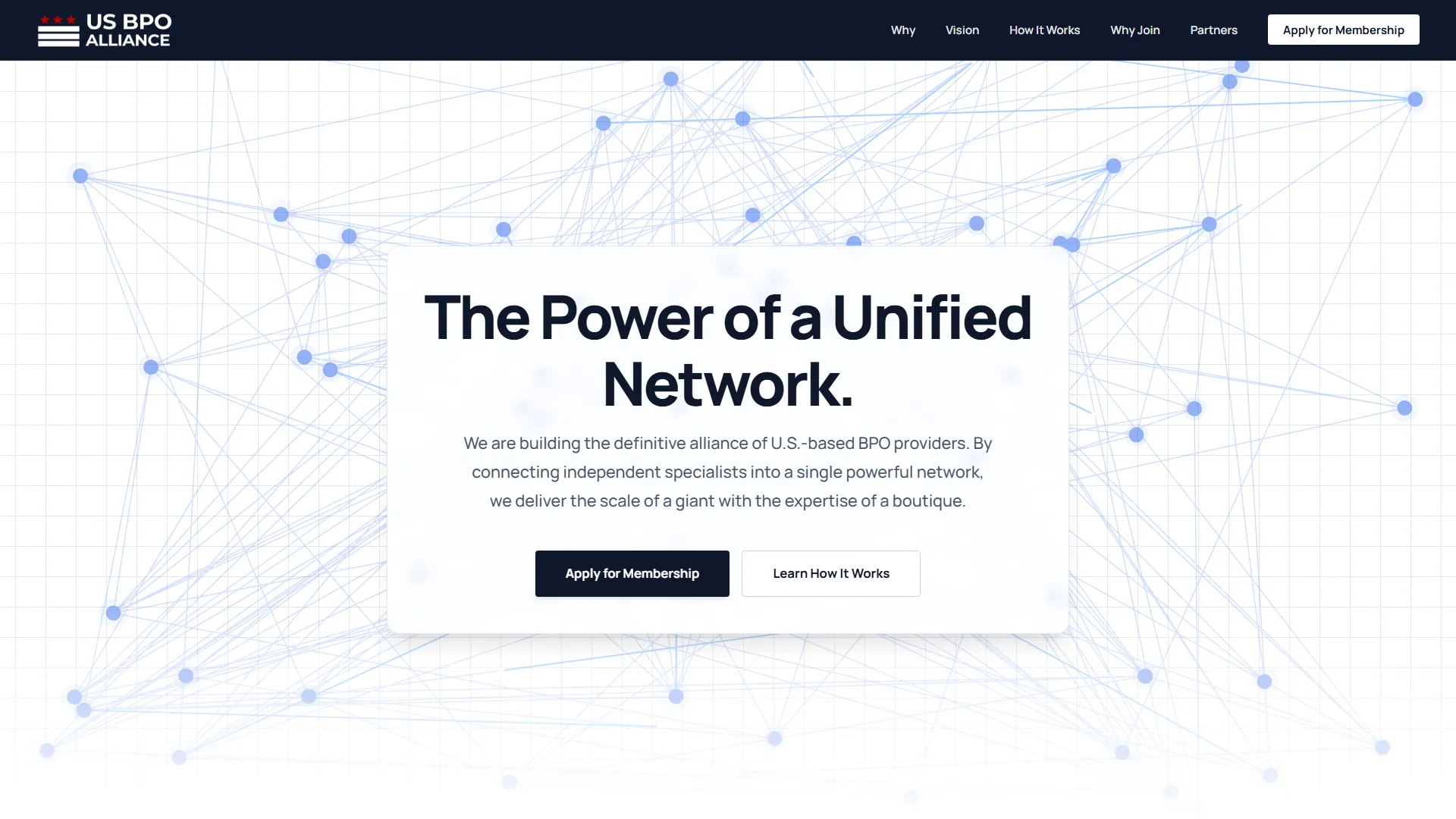 US BPO Alliance desktop view