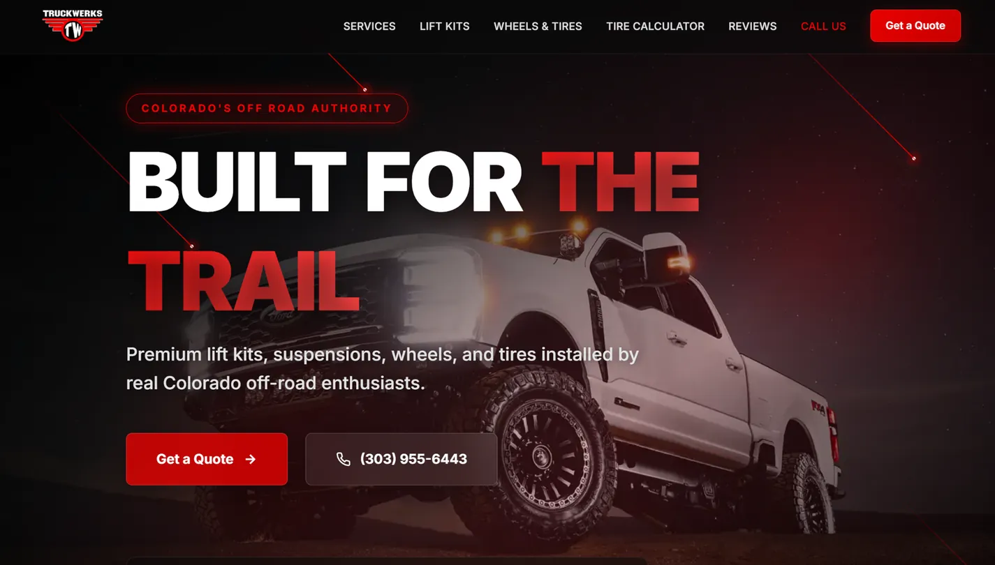 TruckWerks – Diesel Repair website by FOCUS AI